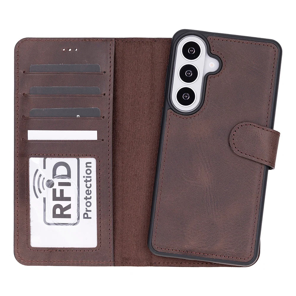 Magic Samsung Galaxy S26 Plus Detachable Leather Wallet Case