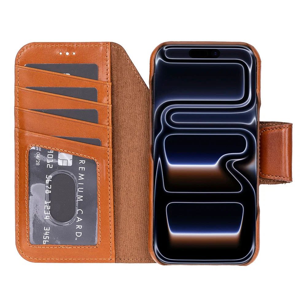 Elite Magic iPhone 17 Pro Max Leather Detachable Wallet Case