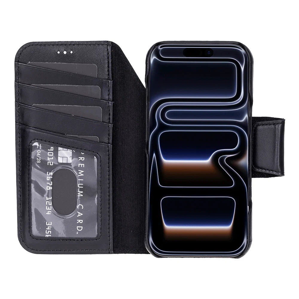 Elite Magic iPhone 17 Pro Max Detachable Leather Wallet Case
