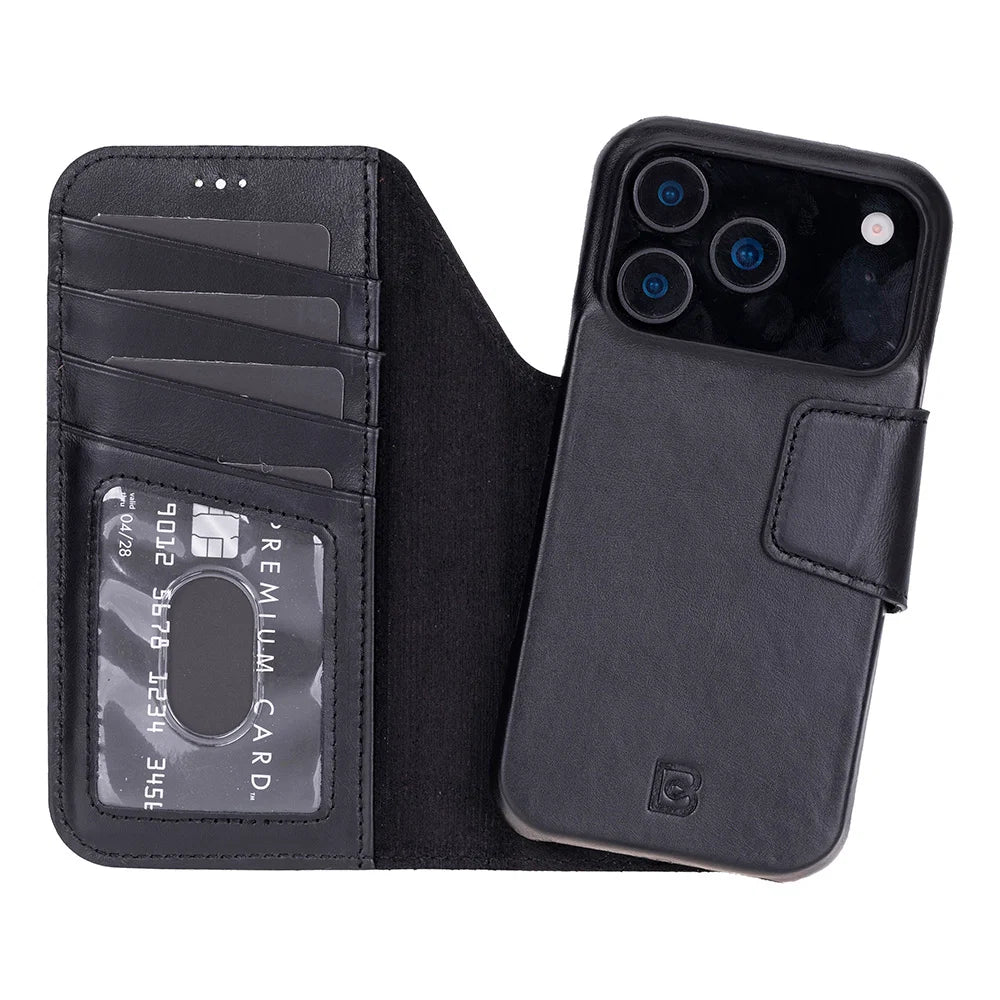 Elite Magic iPhone 17 Pro Detachable Leather Wallet Case