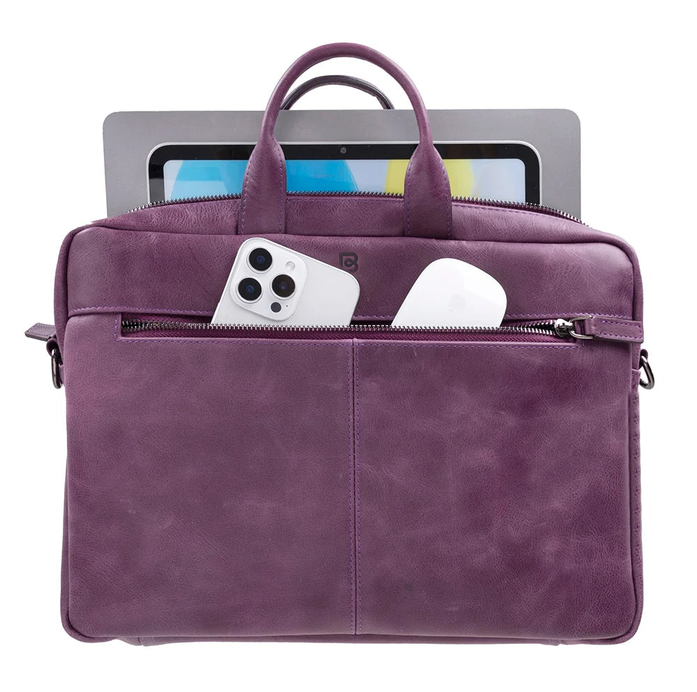 Bouletta 16" Apollo Genuine Leather Bags Apple MacBook Pro / Mac Book Air / Notebook Dark Brown