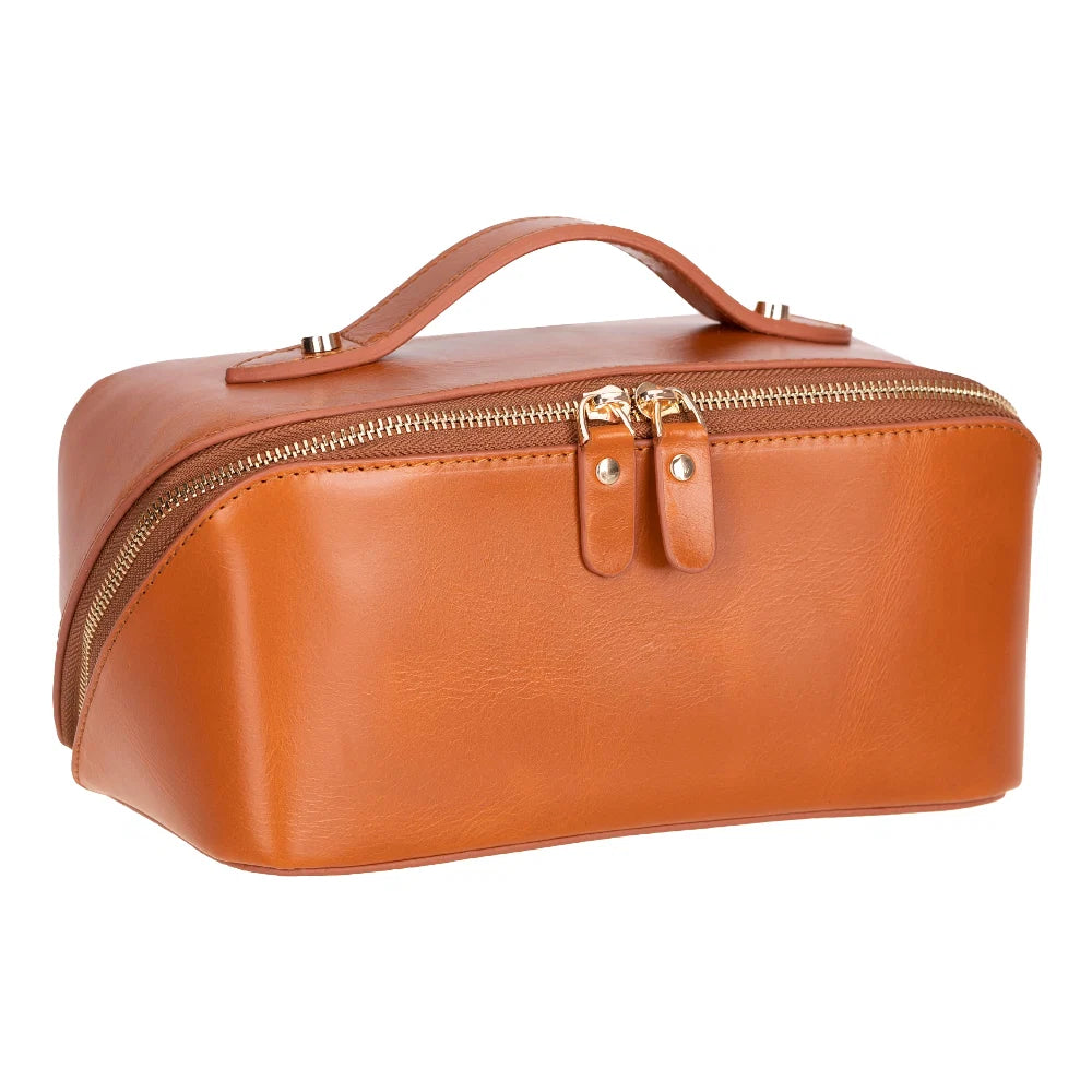 Soluno Leather Makeup Bag