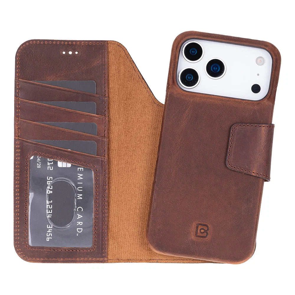 Elite Magic iPhone 17 Pro Max Detachable Leather Wallet Case