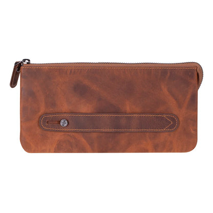 Majeste Leather Wristlet Clutch