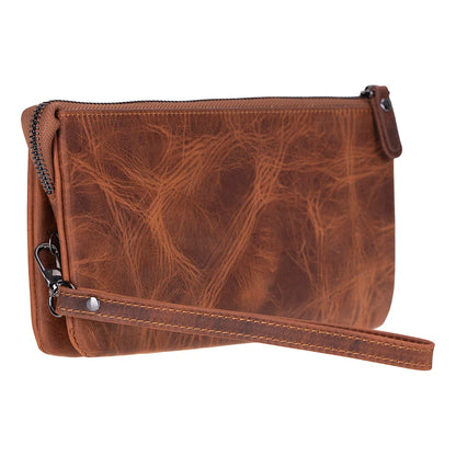 Majeste Leather Wristlet Clutch