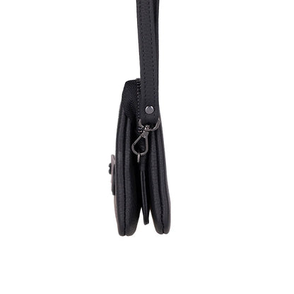 Majeste Leather Wristlet Clutch