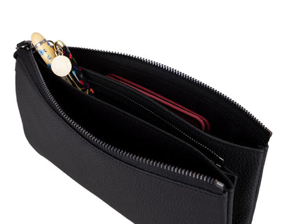 Majeste Leather Wristlet Clutch
