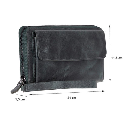 Aristo Leather Phone Wallet with Wrist Strap