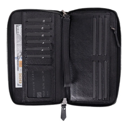 Aristo Leather Phone Wallet with Wrist Strap