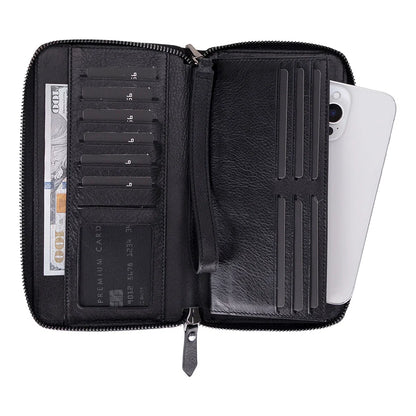 Aristo Leather Phone Wallet with Wrist Strap