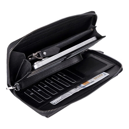 Aristo Leather Phone Wallet with Wrist Strap