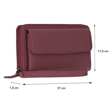 Aristo Leather Phone Wallet with Wrist Strap