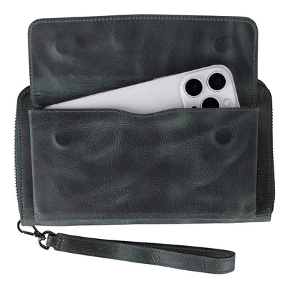Aristo Leather Phone Wallet with Wrist Strap