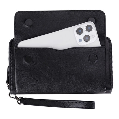 Aristo Leather Phone Wallet with Wrist Strap