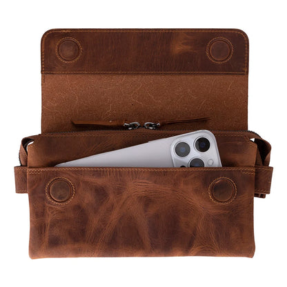 Prestige Leather Wristlet Clutch