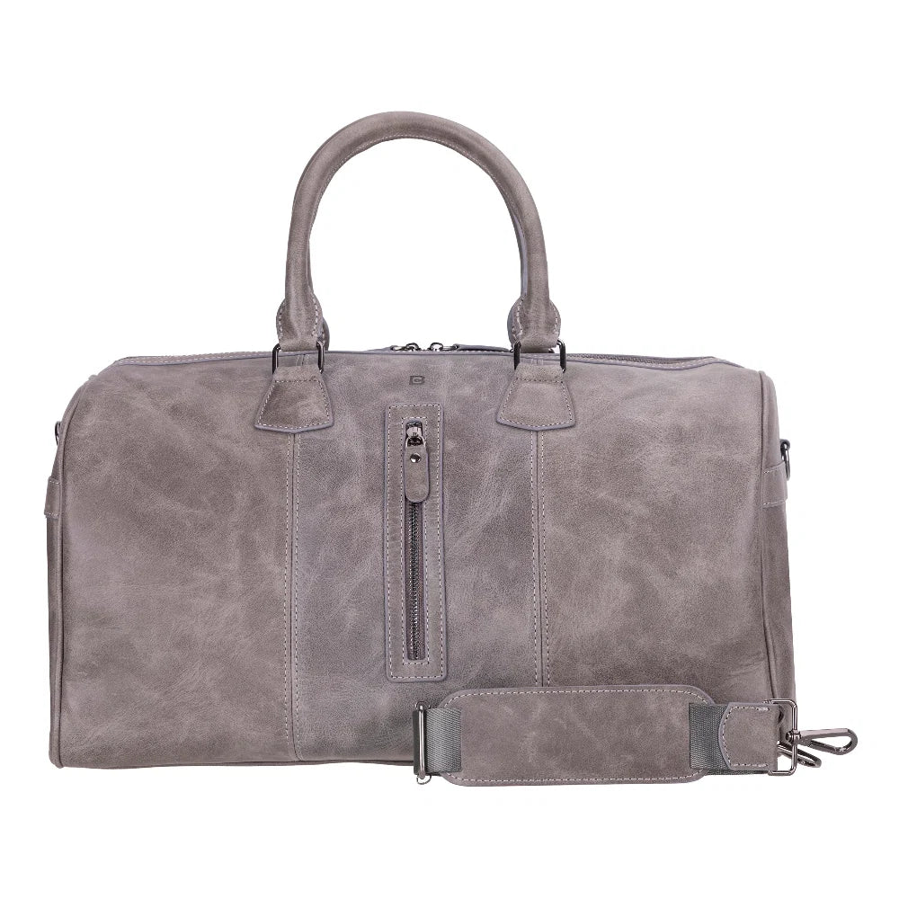 Crestiva Leather Weekend Duffle Bag