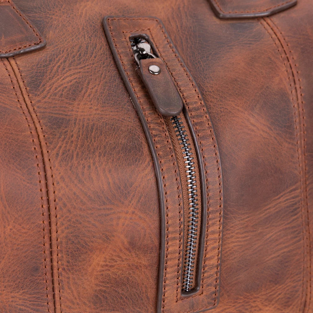 Crestiva Leather Weekend Duffle Bag