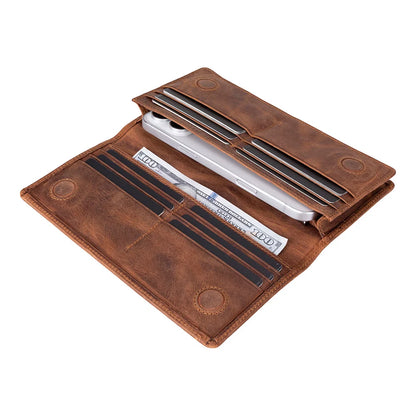 Aura Leather Phone Wallet with Handle