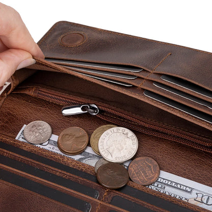 Aura Leather Phone Wallet with Handle