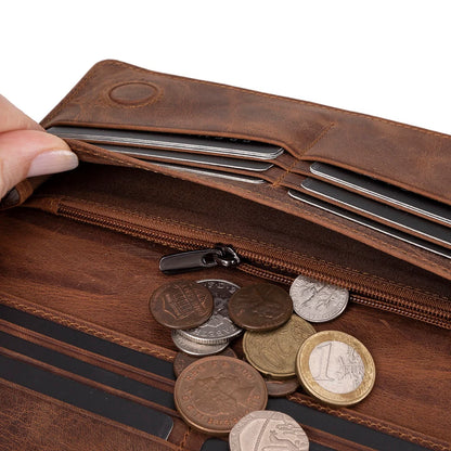 Aura Leather Phone Wallet with Handle