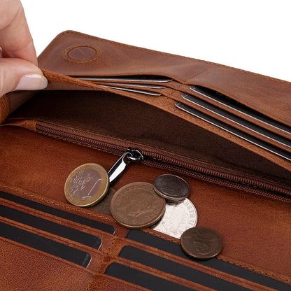 Aura Leather Phone Wallet with Handle