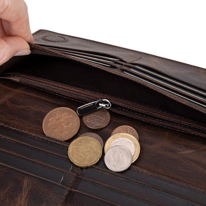 Aura Leather Phone Wallet with Handle