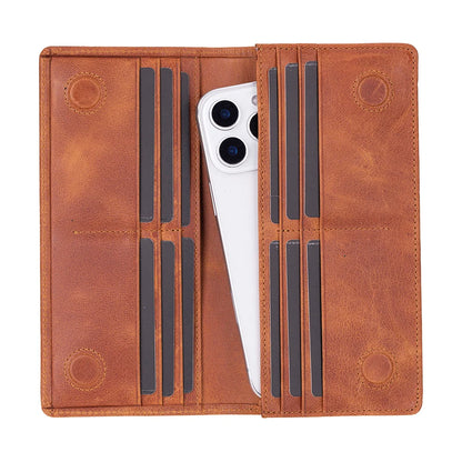 Aura Leather Phone Wallet with Handle