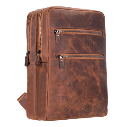 Hidden Castle Leather Laptop Backpack