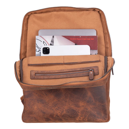 Hidden Castle Leather Laptop Backpack