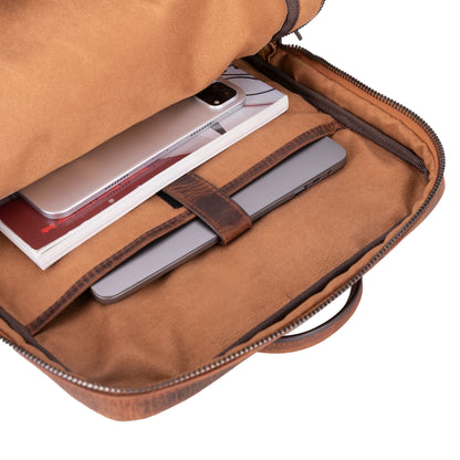 Hidden Castle Leather Laptop Backpack
