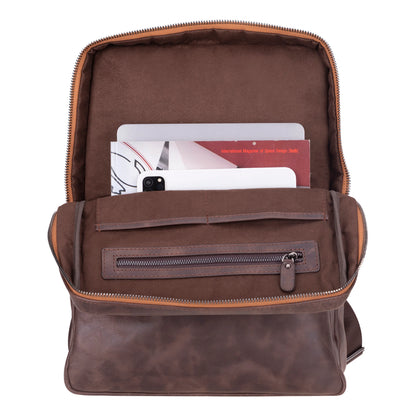 Hidden Castle Leather Laptop Backpack