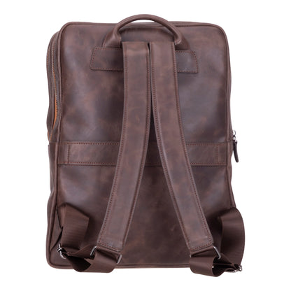 Hidden Castle Leather Laptop Backpack