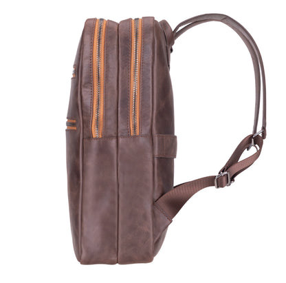 Hidden Castle Leather Laptop Backpack