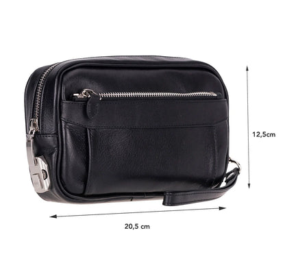 Forge Leather Locking Wristlet Clutch
