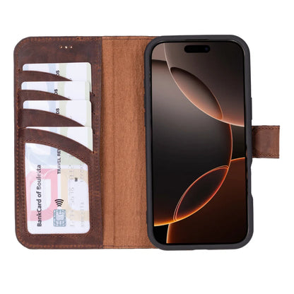 Magic iPhone 16 Pro Detachable Leather Wallet Case – Core Palette