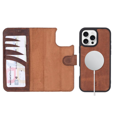 Magic iPhone 16 Pro Detachable Leather Wallet Case – Core Palette