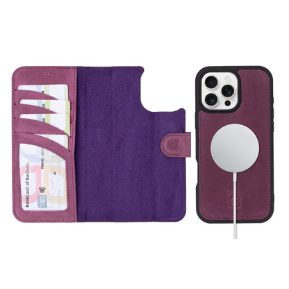 Magic iPhone 16 Pro Detachable Leather Wallet Case – Core Palette