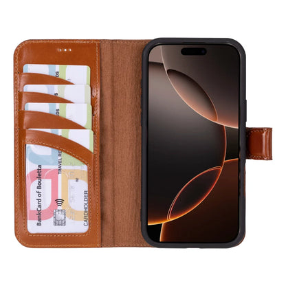 Magic iPhone 16 Pro Detachable Leather Wallet Case – Core Palette