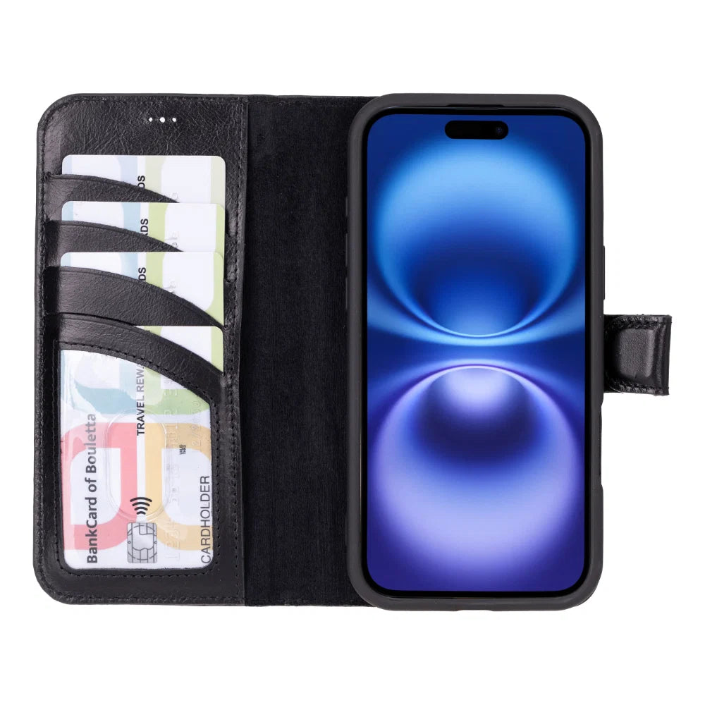 Magic iPhone 16 Leather Detachable Wallet Case