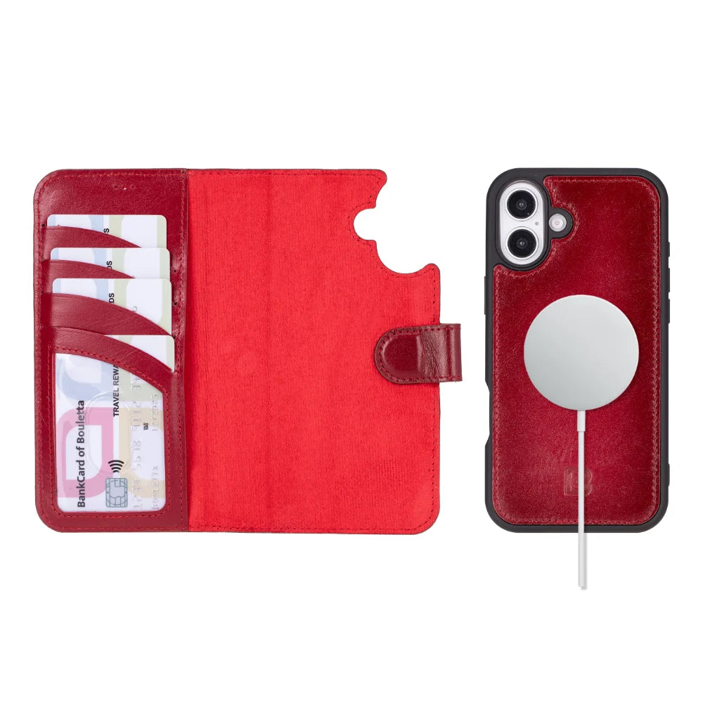Magic iPhone 16 Plus Leather Detachable Wallet Case