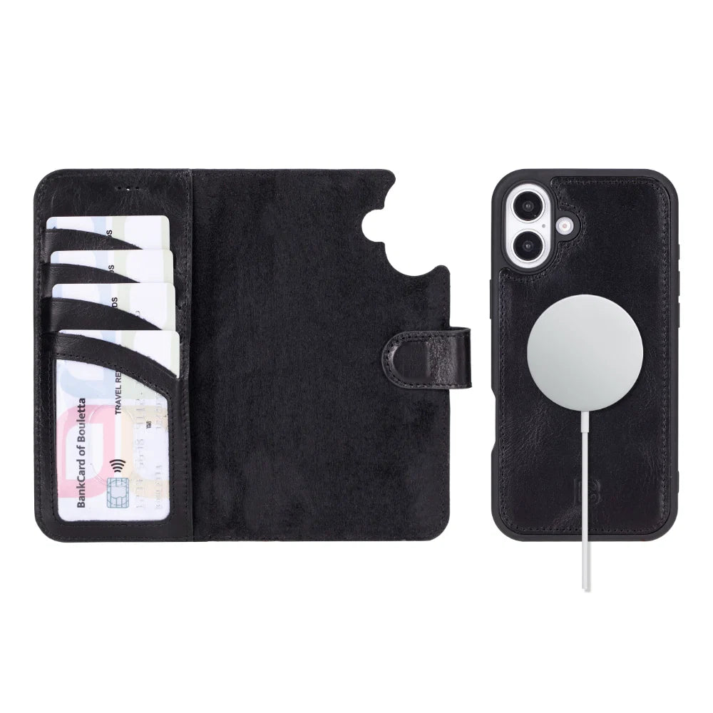 Magic iPhone 16 Plus Leather Detachable Wallet Case