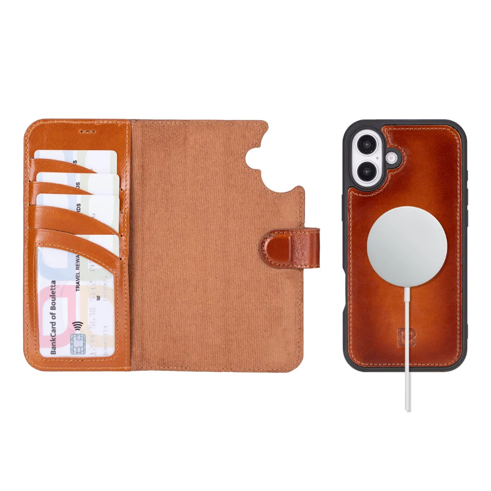 Magic iPhone 16 Plus Leather Detachable Wallet Case