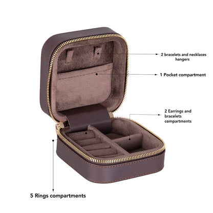 Amanda Medium Leather Jewelry Box