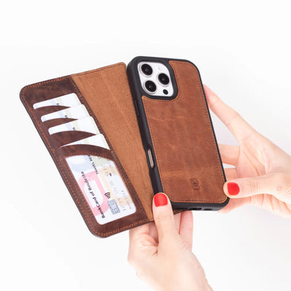 Magic iPhone 16 Pro Detachable Leather Wallet Case – Core Palette
