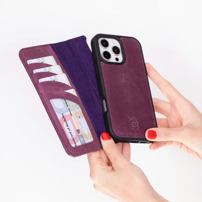 Magic iPhone 16 Pro Detachable Leather Wallet Case – Core Palette