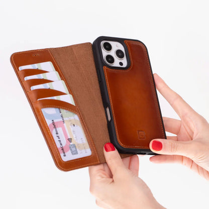 Magic iPhone 16 Pro Detachable Leather Wallet Case – Core Palette