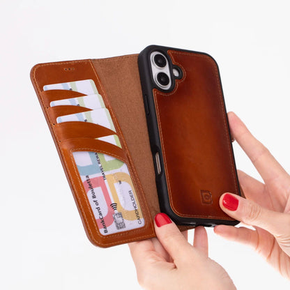 Magic iPhone 16 Detachable Leather Wallet Case – Core Palette