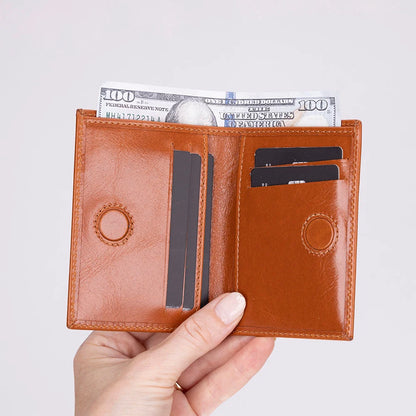 Nigra Leather Wallet with Magnetic Closure