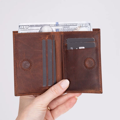 Nigra Leather Wallet with Magnetic Closure