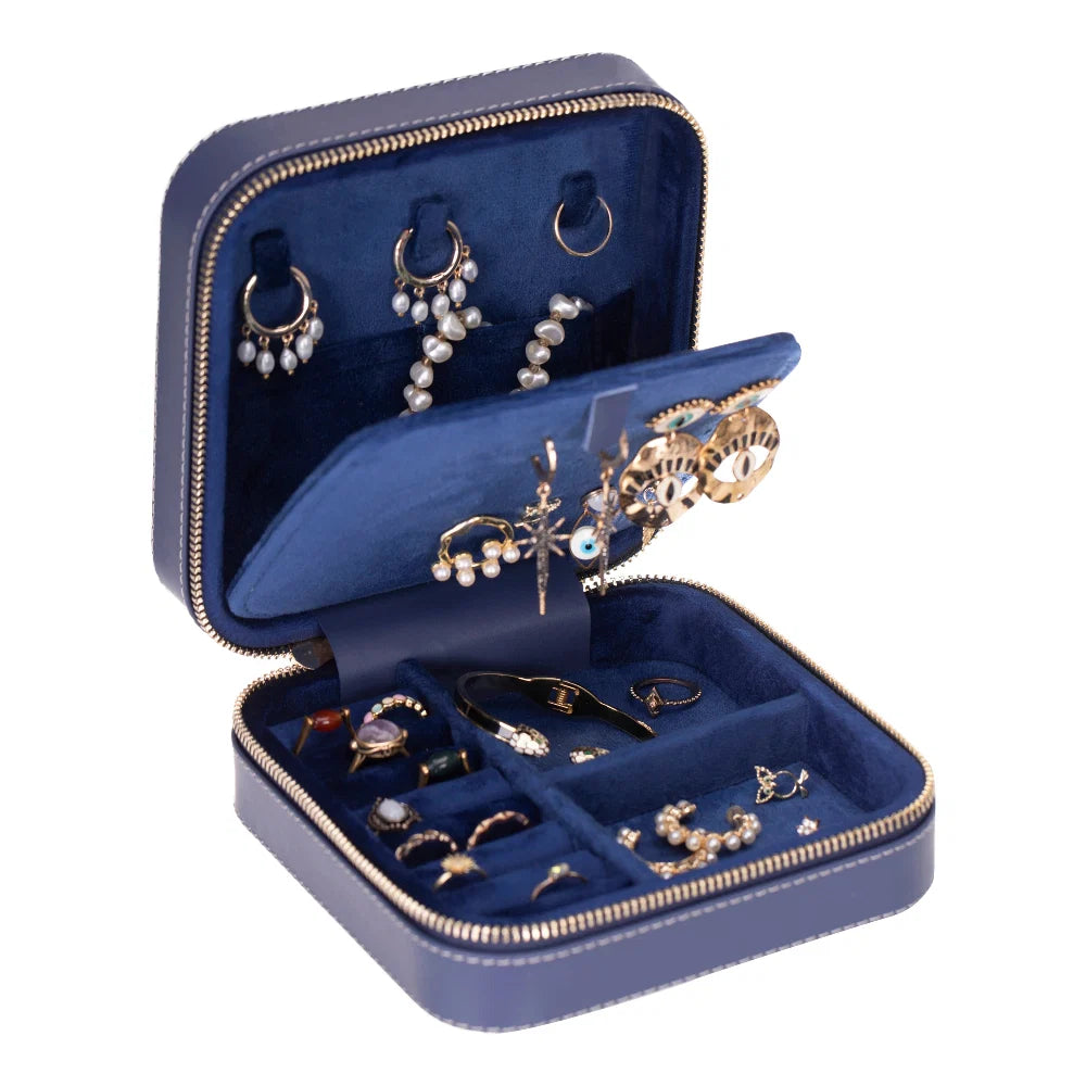 Amanda Leather Jewelry Box, Medium